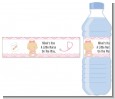 Little Girl Nurse On The Way - Personalized Baby Shower Water Bottle Labels thumbnail