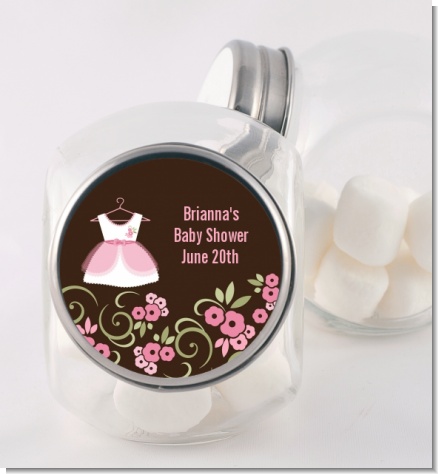Little Girl Outfit - Personalized Baby Shower Candy Jar