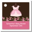 Little Girl Outfit - Personalized Baby Shower Card Stock Favor Tags thumbnail