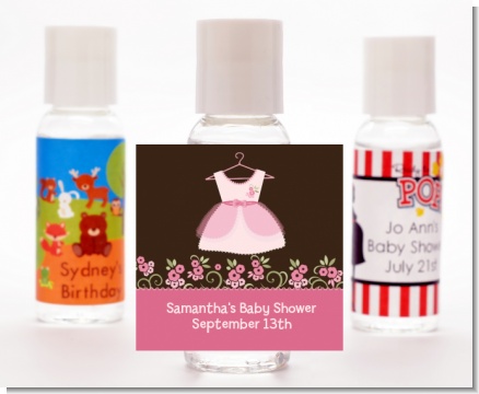 Little Girl Outfit - Personalized Baby Shower Hand Sanitizers Favors