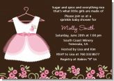 Little Girl Outfit - Baby Shower Invitations