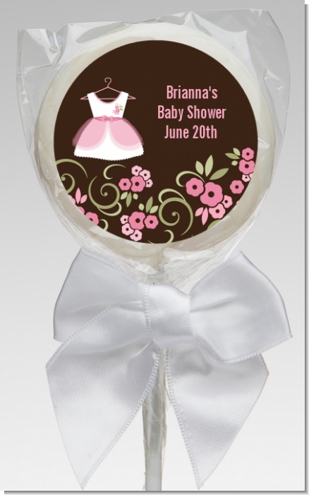 Little Girl Outfit - Personalized Baby Shower Lollipop Favors