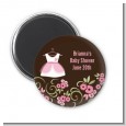 Little Girl Outfit - Personalized Baby Shower Magnet Favors thumbnail
