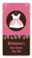 Little Girl Outfit - Custom Rectangle Baby Shower Sticker/Labels thumbnail