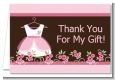 Little Girl Outfit - Baby Shower Thank You Cards thumbnail