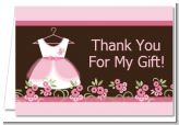 Little Girl Outfit - Baby Shower Thank You Cards