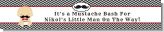 Little Man Mustache Black/Grey - Personalized Baby Shower Banners