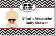Little Man Mustache Black/Grey - Personalized Baby Shower Placemats thumbnail