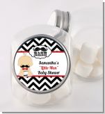 Little Man Mustache Black/Grey - Personalized Baby Shower Candy Jar