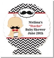 Little Man Mustache Black/Grey - Personalized Baby Shower Centerpiece Stand