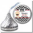 Little Man Mustache Black/Grey - Hershey Kiss Baby Shower Sticker Labels thumbnail