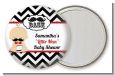 Little Man Mustache Black/Grey - Personalized Baby Shower Pocket Mirror Favors thumbnail