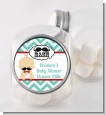 Little Man Mustache - Personalized Baby Shower Candy Jar thumbnail