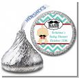 Little Man Mustache - Hershey Kiss Baby Shower Sticker Labels thumbnail