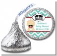 Little Man Mustache - Hershey Kiss Baby Shower Sticker Labels thumbnail