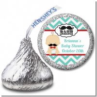 Little Man Mustache - Hershey Kiss Baby Shower Sticker Labels