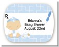 Little Doctor On The Way - Personalized Baby Shower Rounded Corner Stickers thumbnail