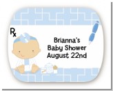Little Doctor On The Way - Personalized Baby Shower Rounded Corner Stickers