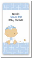 Little Doctor On The Way - Custom Rectangle Baby Shower Sticker/Labels