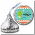 Little Monster - Hershey Kiss Birthday Party Sticker Labels thumbnail