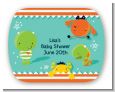 Little Monster - Personalized Baby Shower Rounded Corner Stickers thumbnail