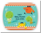 Little Monster - Personalized Baby Shower Rounded Corner Stickers