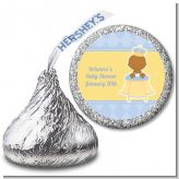 Little Prince African American - Hershey Kiss Baby Shower Sticker Labels
