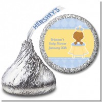 Little Prince African American - Hershey Kiss Baby Shower Sticker Labels