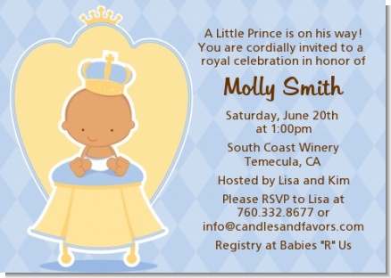 Little Prince Hispanic - Baby Shower Invitations
