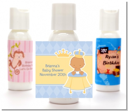 Little Prince Hispanic - Personalized Baby Shower Lotion Favors