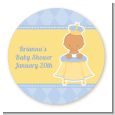 Little Prince Hispanic - Round Personalized Baby Shower Sticker Labels thumbnail