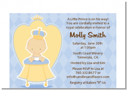 Little Prince - Baby Shower Petite Invitations