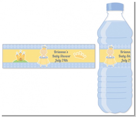 Little Prince - Personalized Baby Shower Water Bottle Labels