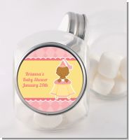 Little Princess African American - Personalized Baby Shower Candy Jar