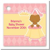 Little Princess African American - Personalized Baby Shower Card Stock Favor Tags