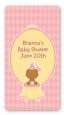 Little Princess African American - Custom Rectangle Baby Shower Sticker/Labels thumbnail