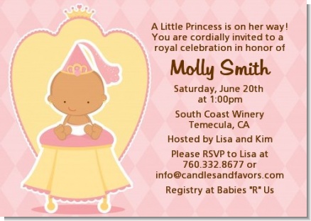 Little Princess Hispanic - Baby Shower Invitations