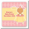 Little Princess Hispanic - Square Personalized Baby Shower Sticker Labels thumbnail