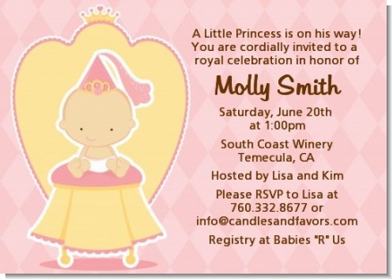 Little Princess - Baby Shower Invitations