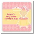 Little Princess - Square Personalized Baby Shower Sticker Labels thumbnail
