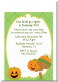 Little Pumpkin African American - Birthday Party Petite Invitations