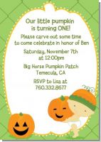 Little Pumpkin Asian - Birthday Party Invitations