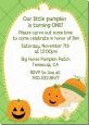Little Pumpkin Caucasian - Birthday Party Invitations thumbnail
