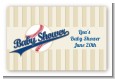 Little Slugger Baseball - Baby Shower Landscape Sticker/Labels thumbnail