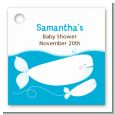 Little Squirt Whale - Personalized Baby Shower Card Stock Favor Tags thumbnail