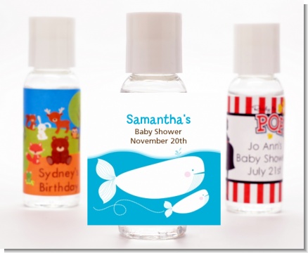 Little Squirt Whale - Personalized Baby Shower Hand Sanitizers Favors