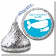 Little Squirt Whale - Hershey Kiss Baby Shower Sticker Labels thumbnail