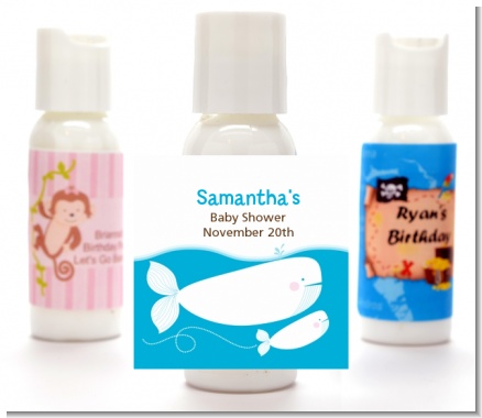 Little Squirt Whale - Personalized Baby Shower Lotion Favors