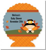 Little Turkey Boy - Personalized Baby Shower Centerpiece Stand