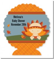 Little Turkey Girl - Personalized Baby Shower Centerpiece Stand